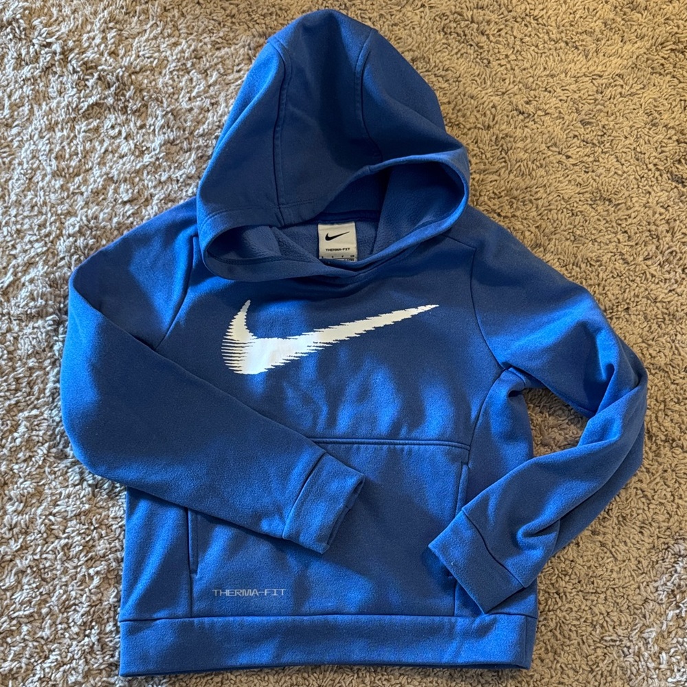 Nike Kids Blue Therma-Fit Hoodie